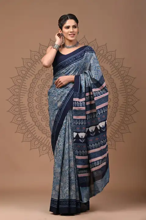 Cotton saree uploaded by Bagru crafts on 1/27/2024
