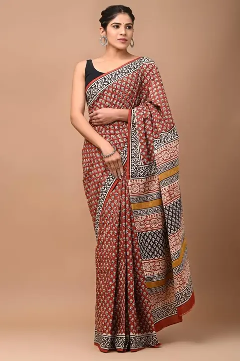 Cotton saree uploaded by Bagru crafts on 1/27/2024