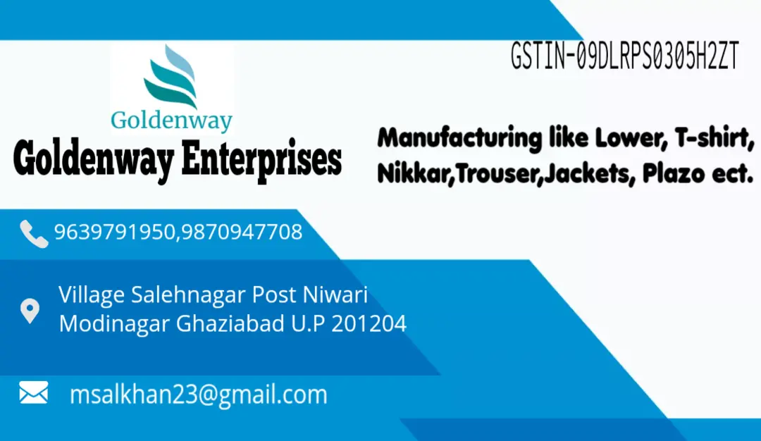 Visiting card store images of Goldenway Enterprises 