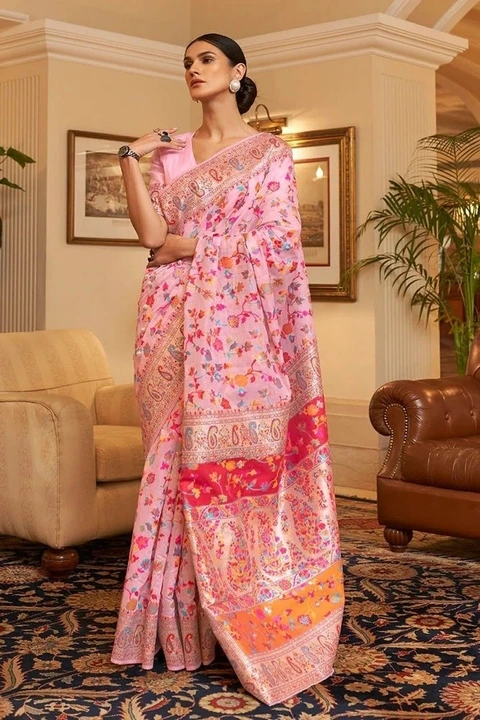 Pashmina jecard Cotton Saree uploaded by DH BROTHERS HUB on 1/28/2024