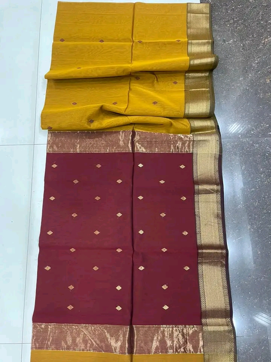 Maheshwari Butti Sarees Silk by cotton.       You can also buy 1 piece uploaded by Sahid Qadri Handloom  on 1/28/2024