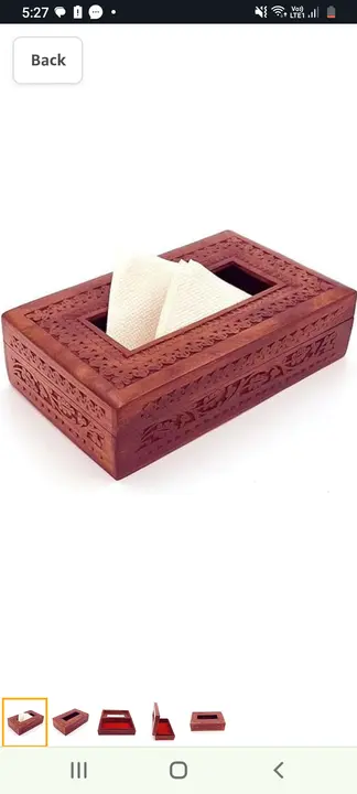 Wooden tissue paper Holder  tissue box uploaded by business on 1/28/2024