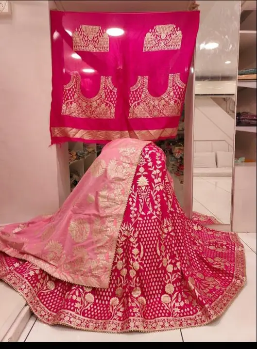 9983344462.  *😀😀Beautiful Lahenghas*😀😀
For This Wedding Season

*Pure  Banarasi Dolo silk langha uploaded by Gotapatti manufacturer on 1/28/2024