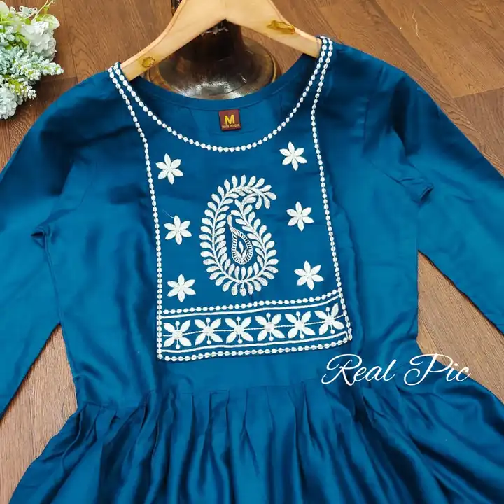 Beautiful Rayon Fabric embroidery work kurta pant uploaded by Kabir Fashion World on 1/29/2024