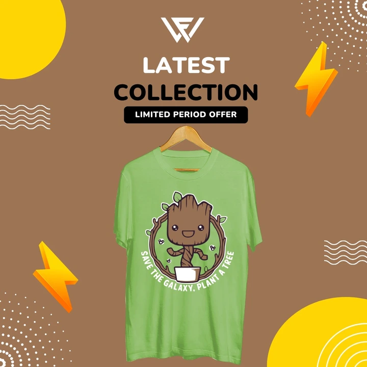 Save the Galaxy, Plant a Tree Printed T shirt uploaded by Warg Lifestyle on 1/29/2024