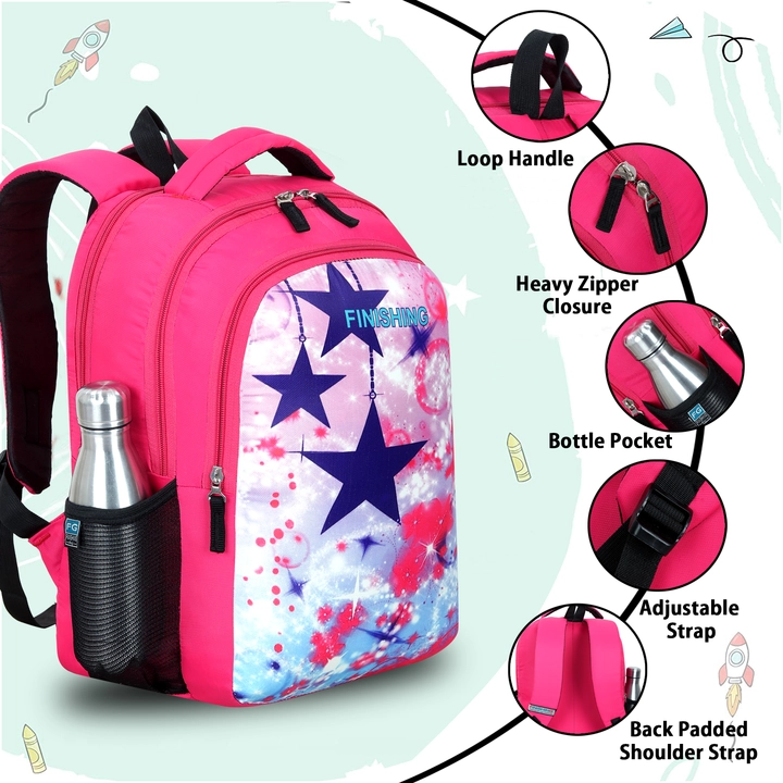 Star ⭐ pink 🩷 School bag  uploaded by Finishing Bag on 1/29/2024