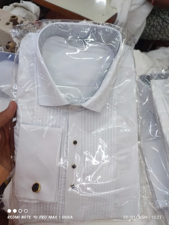 White Best Quality Tuxedo Stylish Shirts   uploaded by business on 1/29/2024