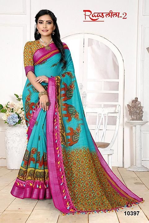Ras-leela Cotton saree uploaded by business on 3/13/2020