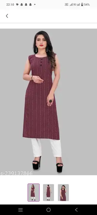 *KURTI COLLECTION*

*200 PC's Only*

Fabric - Cotton

Size.   - M TO XXL

MOQ. - 50/100/...

Price.  uploaded by Krisha enterprises on 1/30/2024