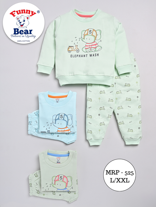 Funny Bear Kids Boys & Girls Clothing Set  uploaded by business on 1/30/2024