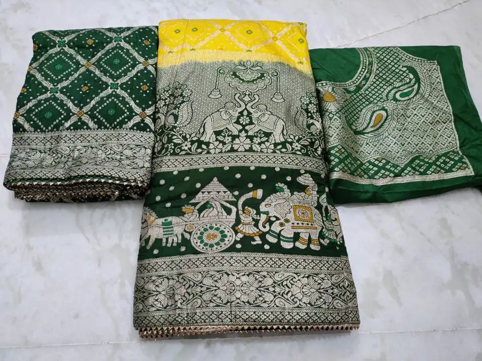 9983344462.  *😀😀Beautiful Lahenghas*😀😀
For This Wedding Season

*Pure  Banarasi Dolo silk langha uploaded by Gotapatti manufacturer on 1/30/2024