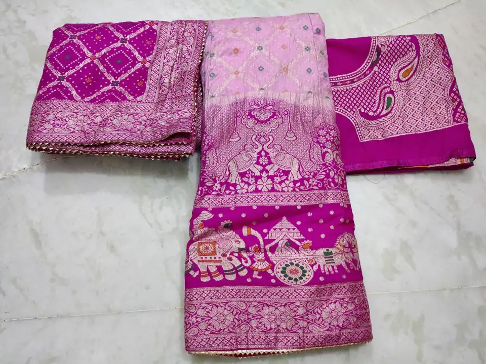 9983344462.  *😀😀Beautiful Lahenghas*😀😀
For This Wedding Season

*Pure  Banarasi Dolo silk langha uploaded by Gotapatti manufacturer on 1/30/2024