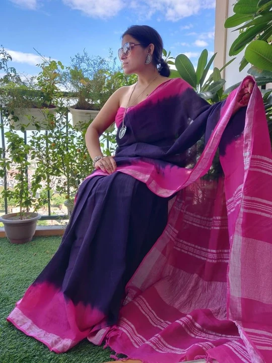 Linen by linen saree book on my phone number 7061152177  uploaded by business on 1/30/2024
