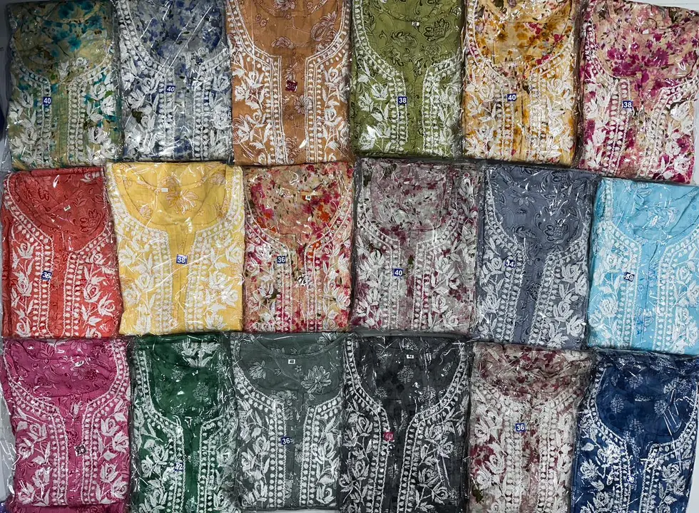 Lucknowi Chikankari printed mul cotton kurti & plazo set ( Only Bulk )
 uploaded by Lucknow chickan Fashion on 1/30/2024