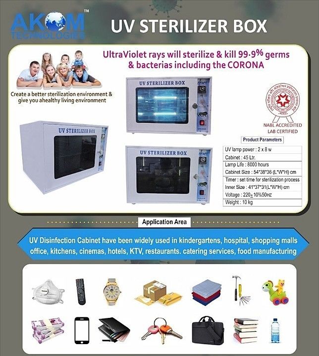 Sanitizer Disinfection UVc light box uploaded by MSM SERVICES on 7/18/2020