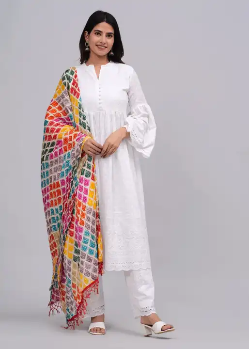 Cotton chikankari uploaded by Pink city Fashion and Jaipur Kurtis on 1/31/2024
