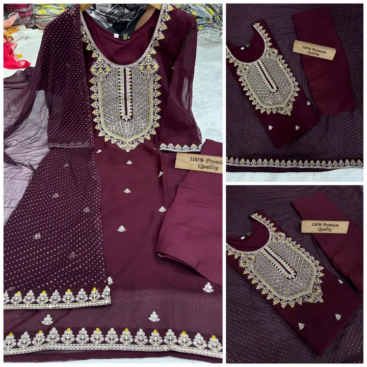 BOUTIQUE ORGANZA EMBROIDERY WORK READY-MADE SUIT uploaded by Swastik creation on 1/31/2024