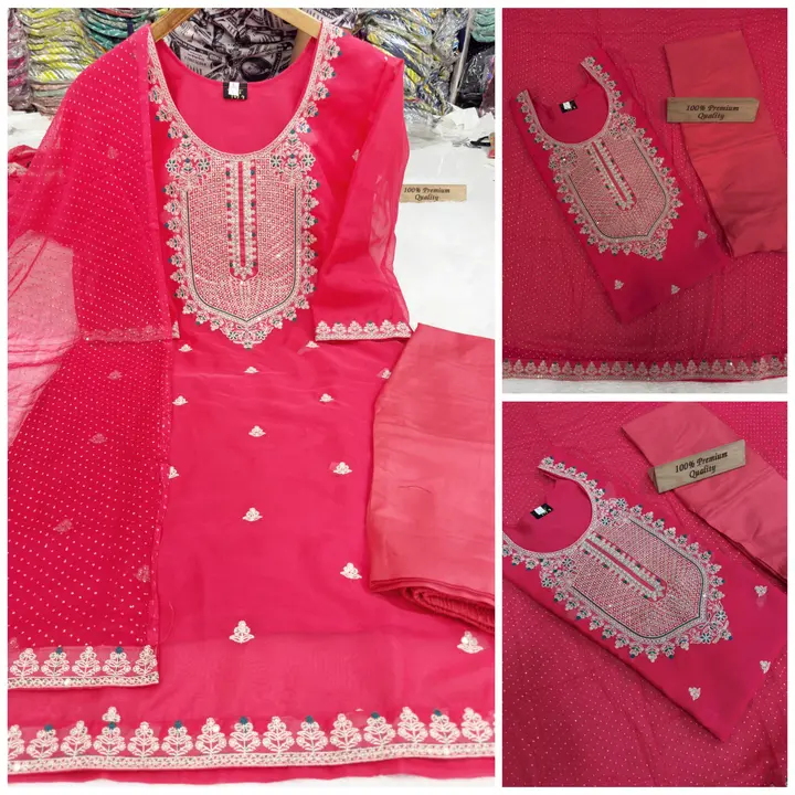 BOUTIQUE ORGANZA EMBROIDERY WORK READY-MADE SUIT uploaded by Swastik creation on 1/31/2024