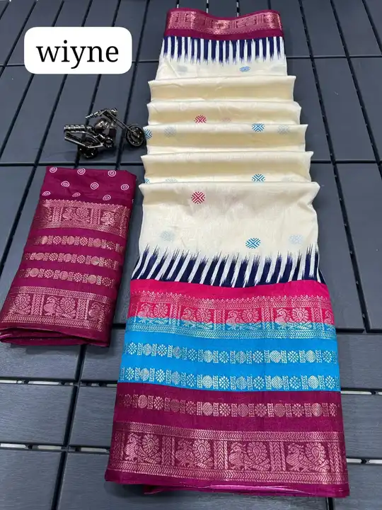 Contrast Classy weaving kanchi Border  uploaded by Miss Lifestyle on 1/31/2024