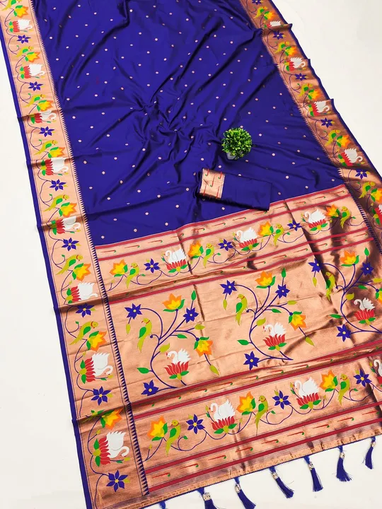 Fabric :- Soft  Pethani Silk saree with Zari weawing Motiifs & Zari weawing Rich Pallu  & Meenakari  uploaded by Miss Lifestyle on 1/31/2024