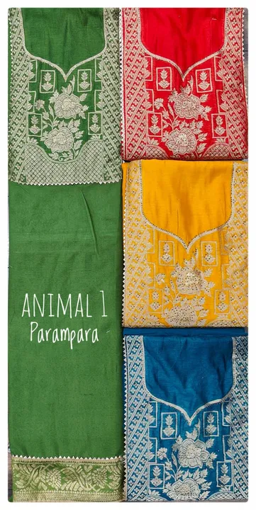 Original parampara patch work 4 meter cut  uploaded by Vishu textiles on 1/31/2024