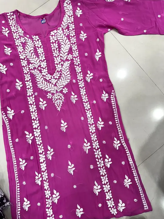 Vescose ghaas patti Kurti ( Only Bulk ) uploaded by Lucknow chickan Fashion on 1/31/2024