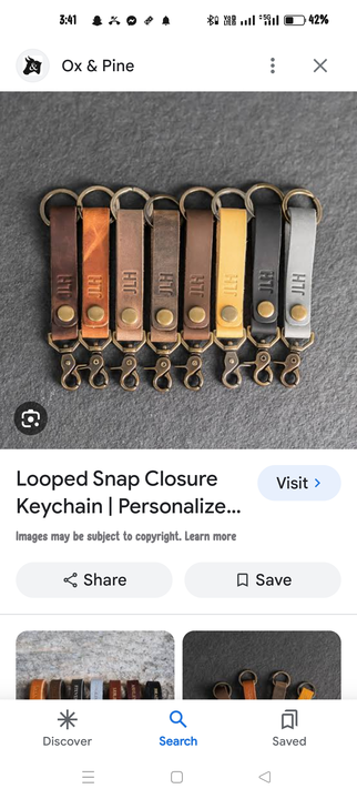 Post image Leather keychain
