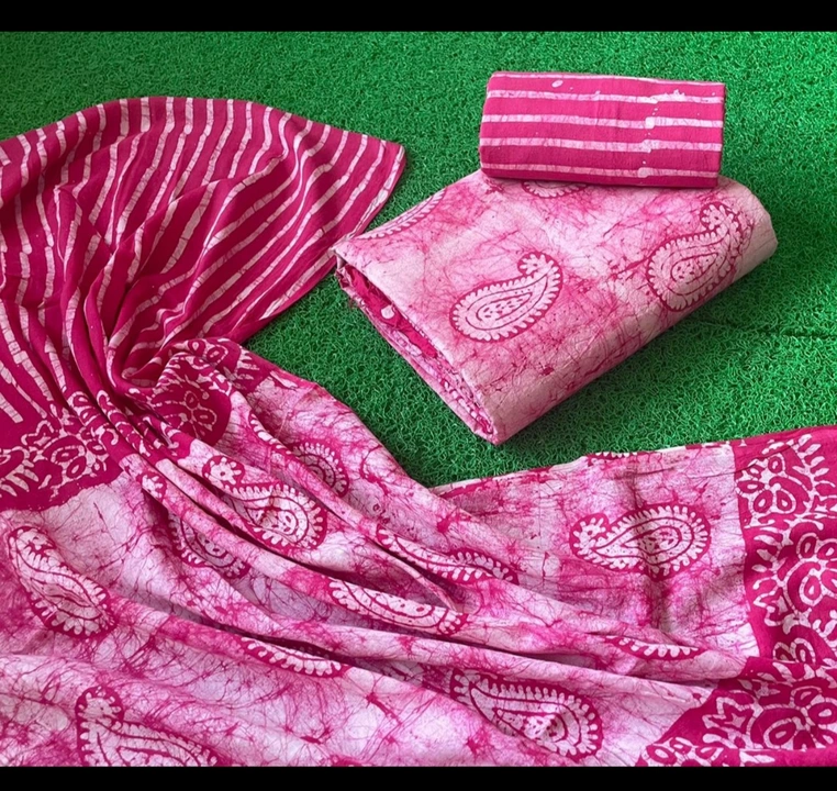 Hand block batik dress material  uploaded by business on 2/1/2024