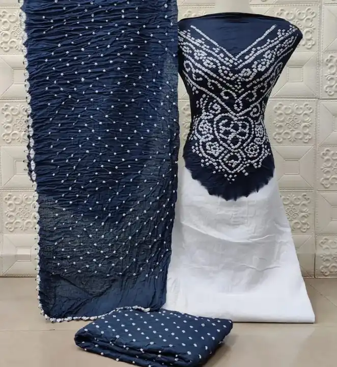 Bandhni dress material  uploaded by Dresss material  on 2/1/2024