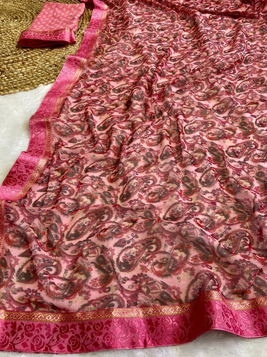 Printed saree uploaded by business on 2/1/2024