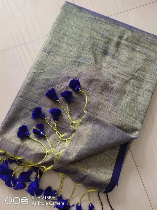 Handloom Tissue Cotton Saree  uploaded by business on 2/1/2024
