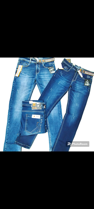Post image I want 50+ pieces of Men's Jeans at a total order value of 50000. I am looking for Power Lycra jeans &amp; Gujarat manufacturing contact ke. Please send me price if you have this available.