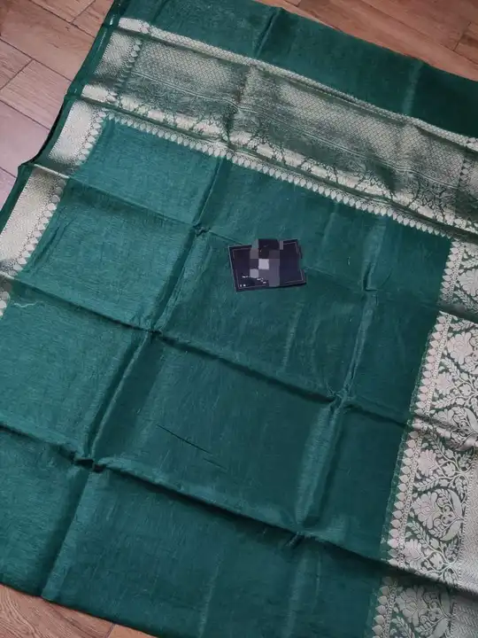 LINEN SILK BANARASI SAREE uploaded by S.N.COLLECTIONS  on 2/2/2024