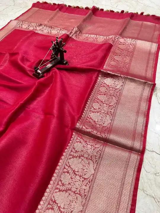 LINEN SILK BANARASI SAREE uploaded by S.N.COLLECTIONS  on 2/2/2024