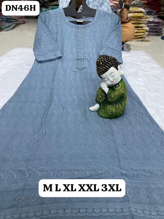 Premium Chikankari Rayon Kurti uploaded by Vihu fashion on 2/2/2024