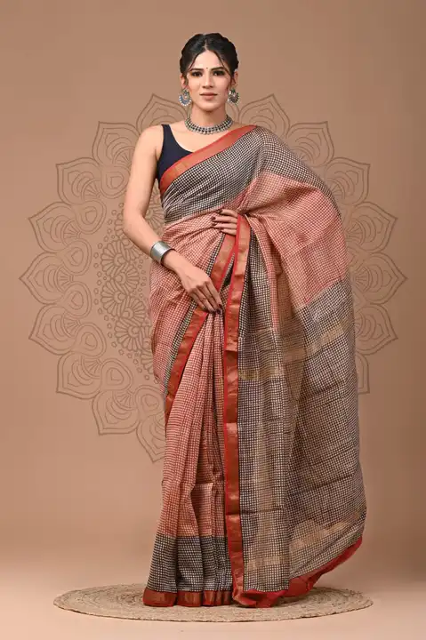 Maheshwari silk saree uploaded by The print house  on 2/2/2024