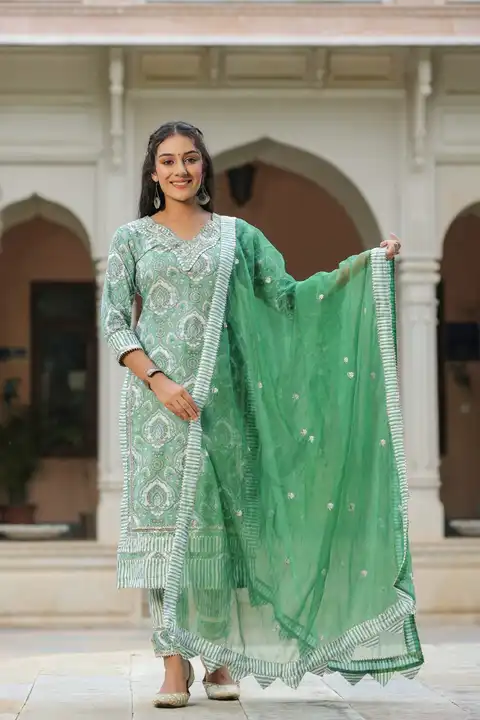 Full Gota Patti Embroidery Work 3 piece set  uploaded by business on 2/3/2024