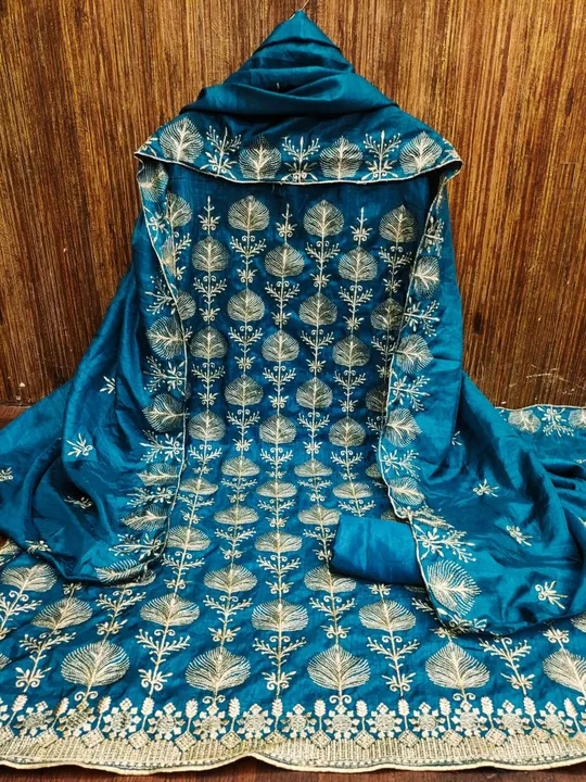 SOFT VICHITRA SILK WITH ALL OVER ZARI WORK uploaded by Shiva Enterprise on 2/3/2024