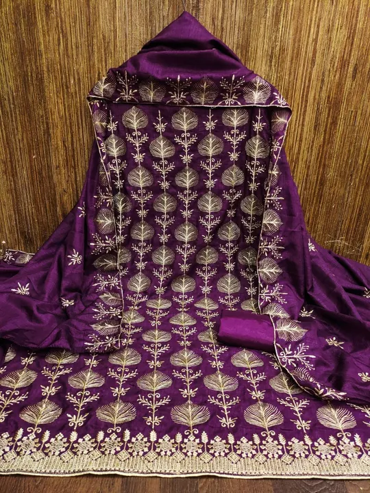 SOFT VICHITRA SILK WITH ALL OVER ZARI WORK uploaded by business on 2/3/2024