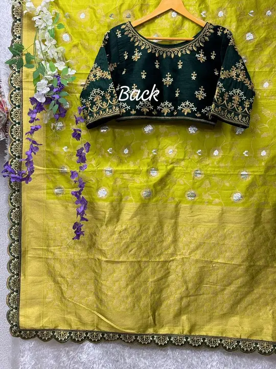Rich zari all over mina concept rich embroidery lace work uploaded by Suyukti Creation on 2/3/2024