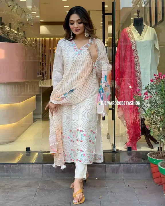 Premium Quality Kurti Pant with Dupatta Sets Whatsapp 9830750023 uploaded by business on 2/4/2024