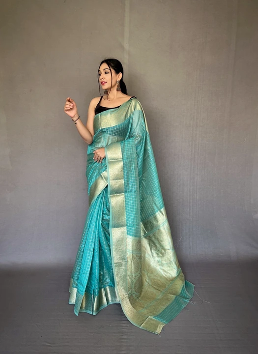 Organza saree uploaded by business on 2/4/2024