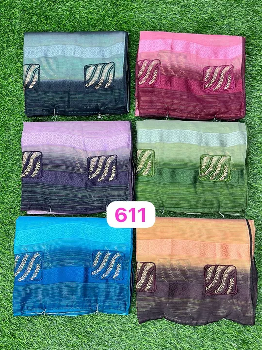 Fancy work saree uploaded by business on 2/5/2024