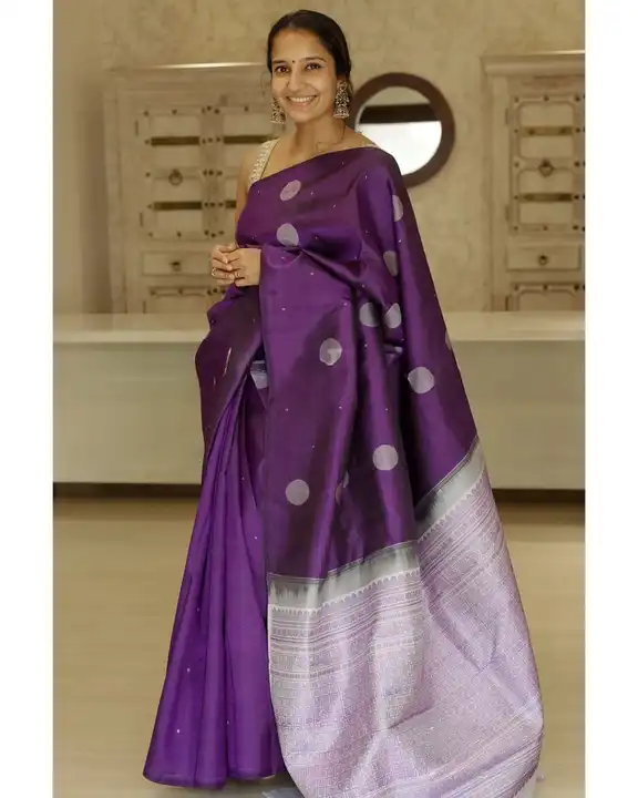 Rich pallu with allover silver buta design saree  uploaded by business on 2/5/2024