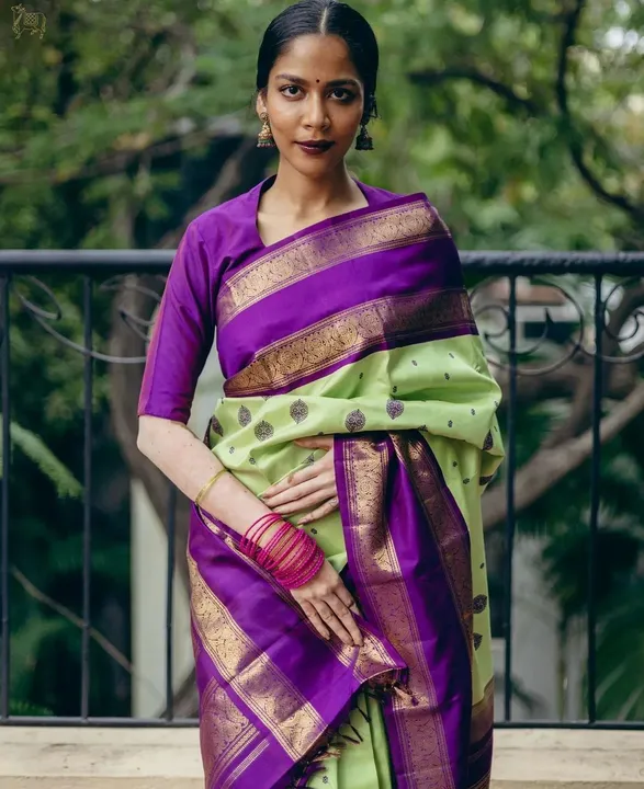 Rich pallu with allover buti flowers design with hevay brordar design saree uploaded by DHANANJAY CREATIONS on 2/5/2024