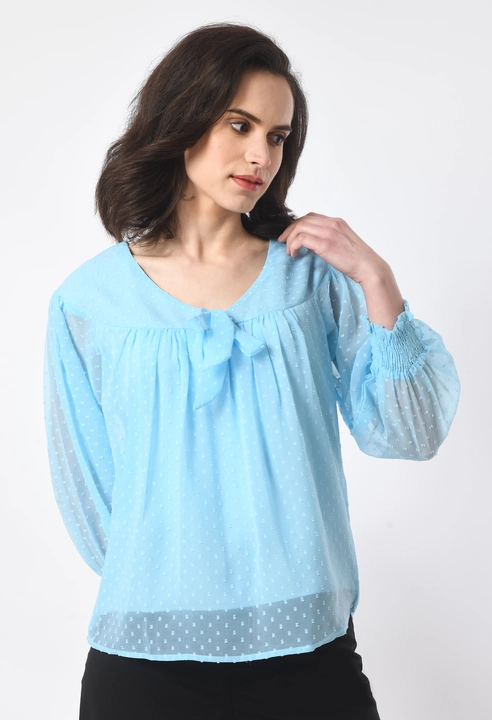 A N women's Georgette Top with lining  uploaded by A N FASHION on 2/5/2024