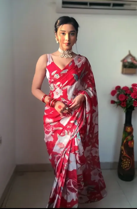 Ready to wear soft Georgette silk saree  uploaded by business on 2/6/2024