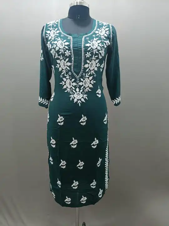 Kurti 
Fabric- modal cotton 
Size 38 to 44
Length- 46
Ghass patti work.. contact no. 8318704348 uploaded by Msk chikan udyog on 2/6/2024