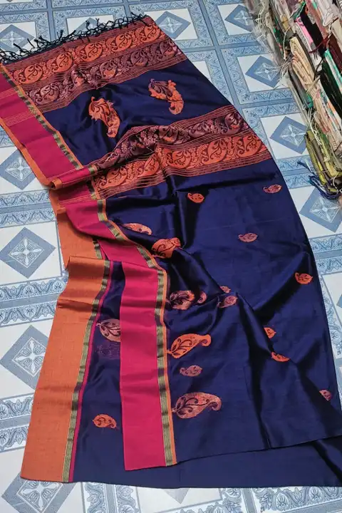 Handloom cotton Jamdani saree  uploaded by Sujata saree cantre on 2/6/2024