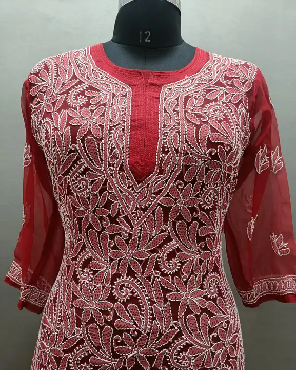 Kurti 
Fabric georgette
Lenth 44 
Size 38 to 42
Front jaal work. Contact no. 8318704348... uploaded by business on 2/6/2024